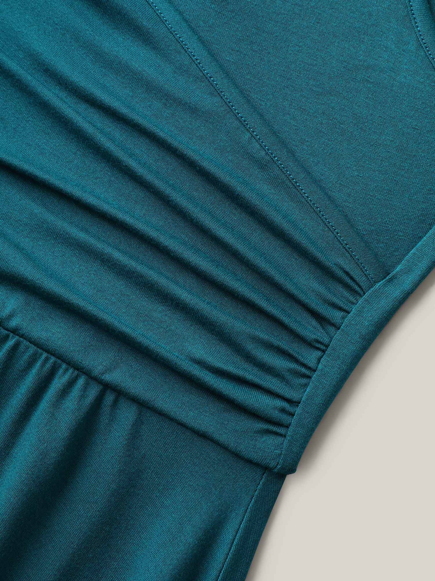 Overlap Front Stretchy Gathered Tank Top