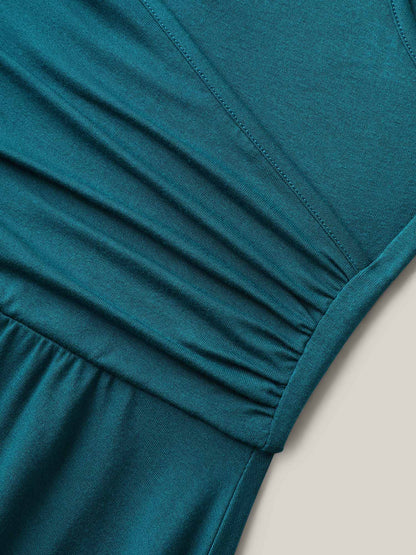 Overlap Front Stretchy Gathered Tank Top