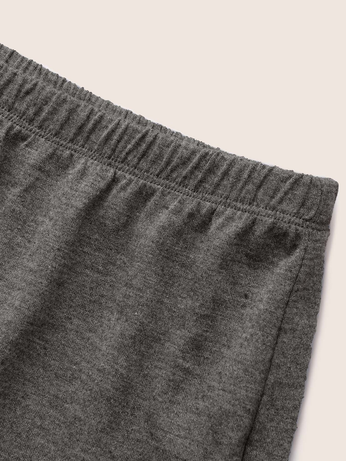 Plain Elastic Waist Sleep Bottoms