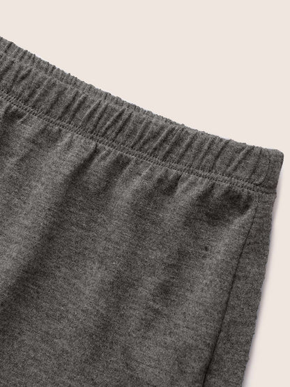 Plain Elastic Waist Sleep Bottoms