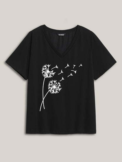 Wishing Dandelions V-Neck T-Shirt