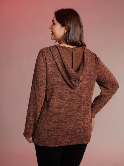 Heather Neck Cross-Tie Hoodie