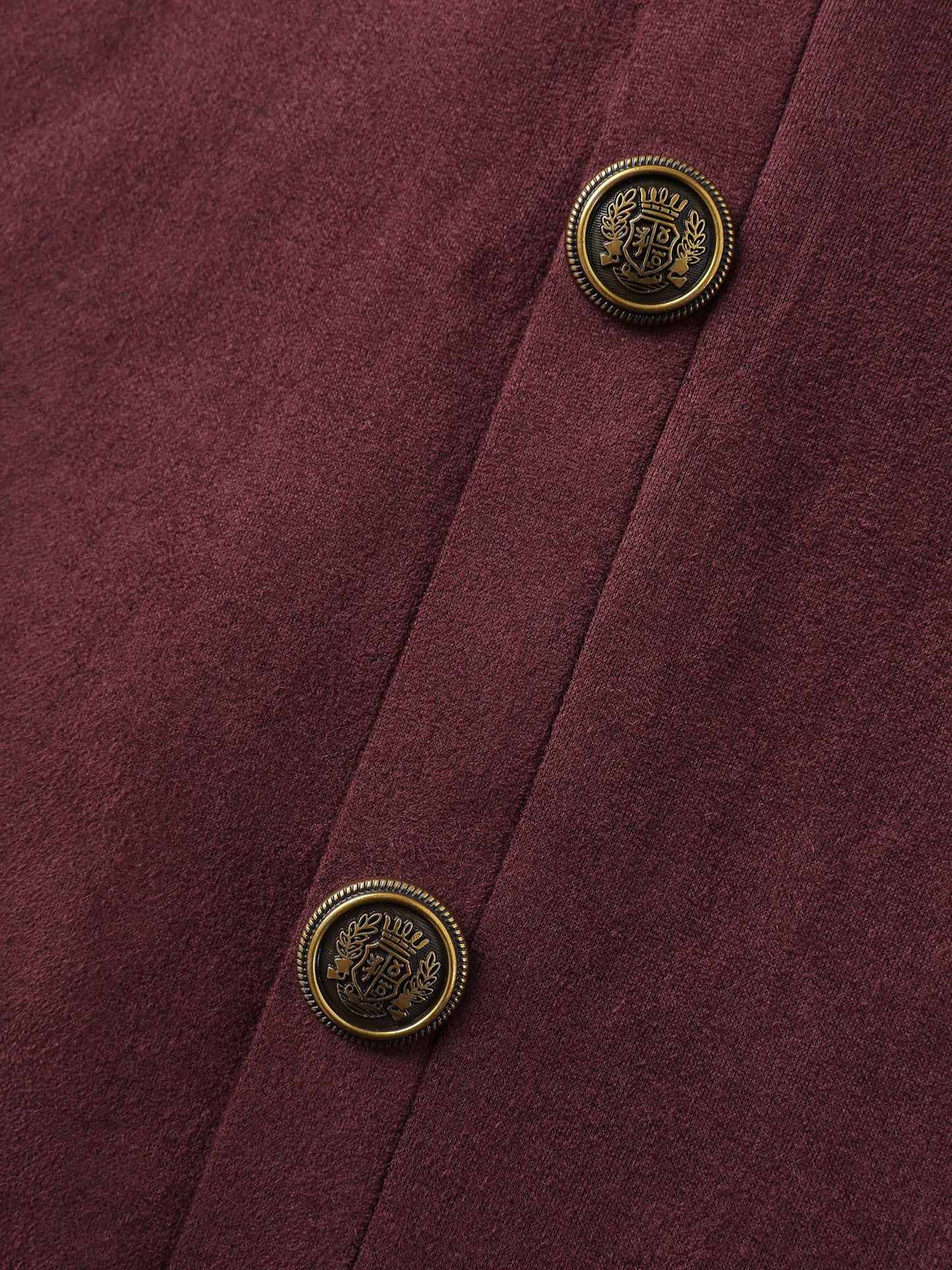 Airy Suede Bronze Button Detail Jacket