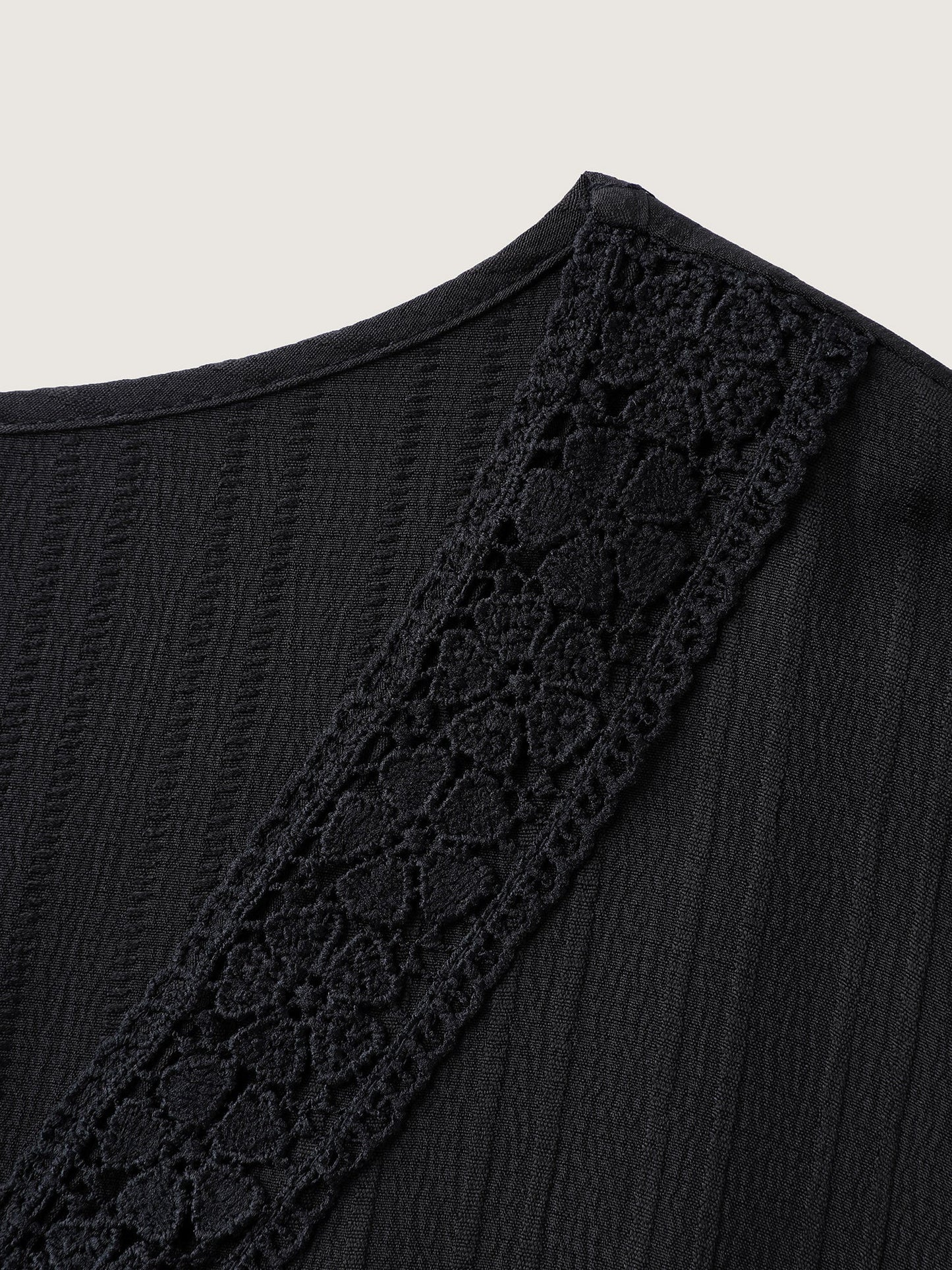 Floral Embroidered Waist Lace Trim Midi Dress