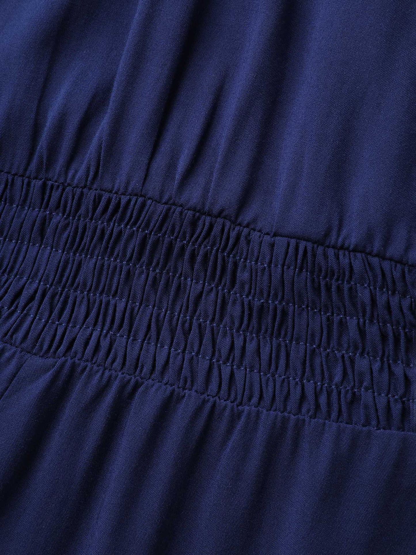 Sleeve Cut-Out Shirred Waist Maxi Dress