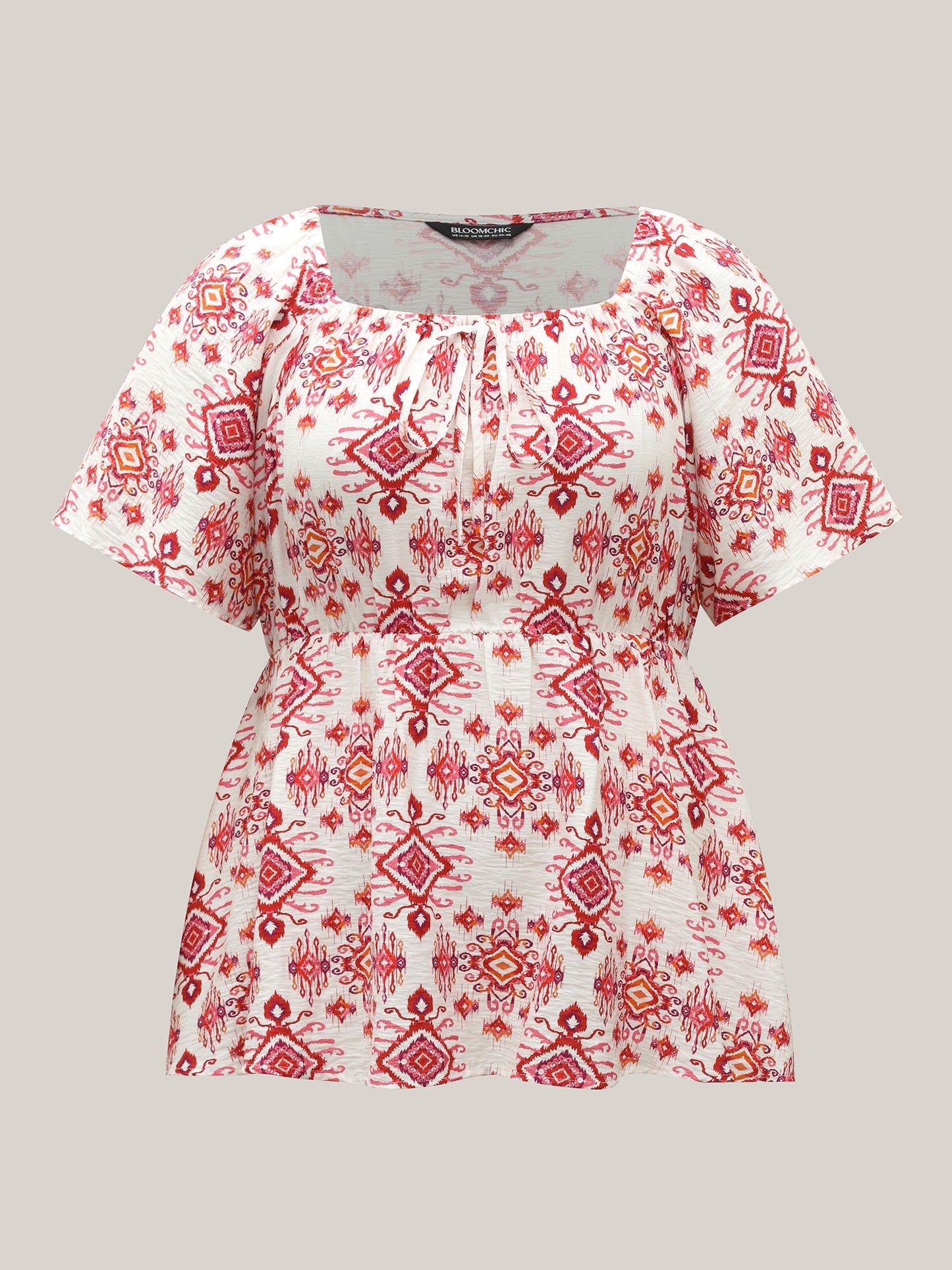 Floral Neck-Tie Babydoll Top