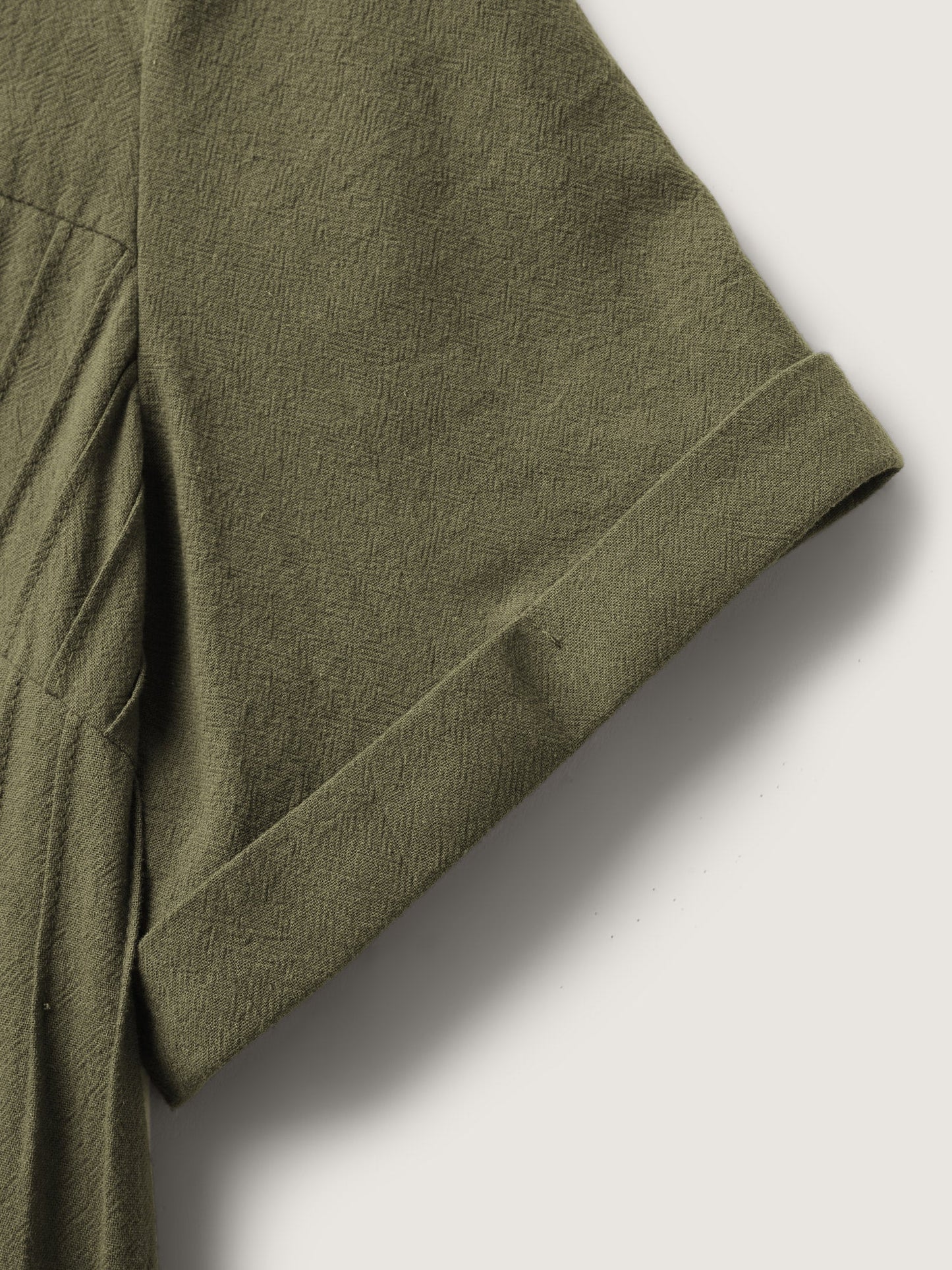 Pure Cotton Pin-Tuck Pleats Midi Dress