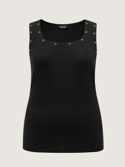 Loop Scoop Neckline Detail Tank Top