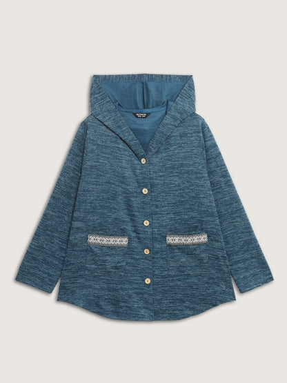 Heather Faux Cashmere Boho Stripe Coat