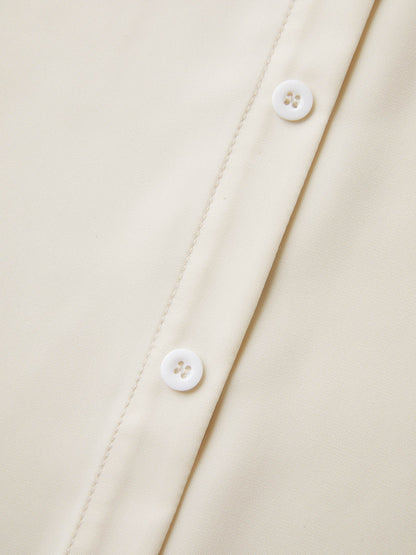 Button Placket Collar Tank Top