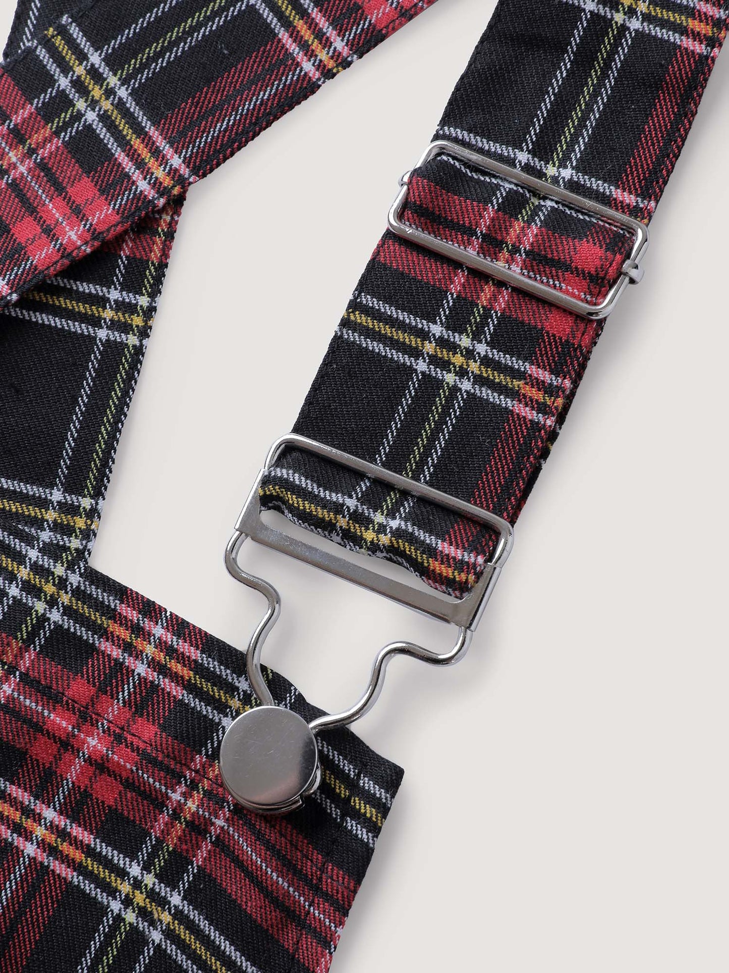 Checkered Pattern Overall Pockets Midi Dress