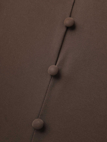 Cross-Tie Button Detail Maxi Dress
