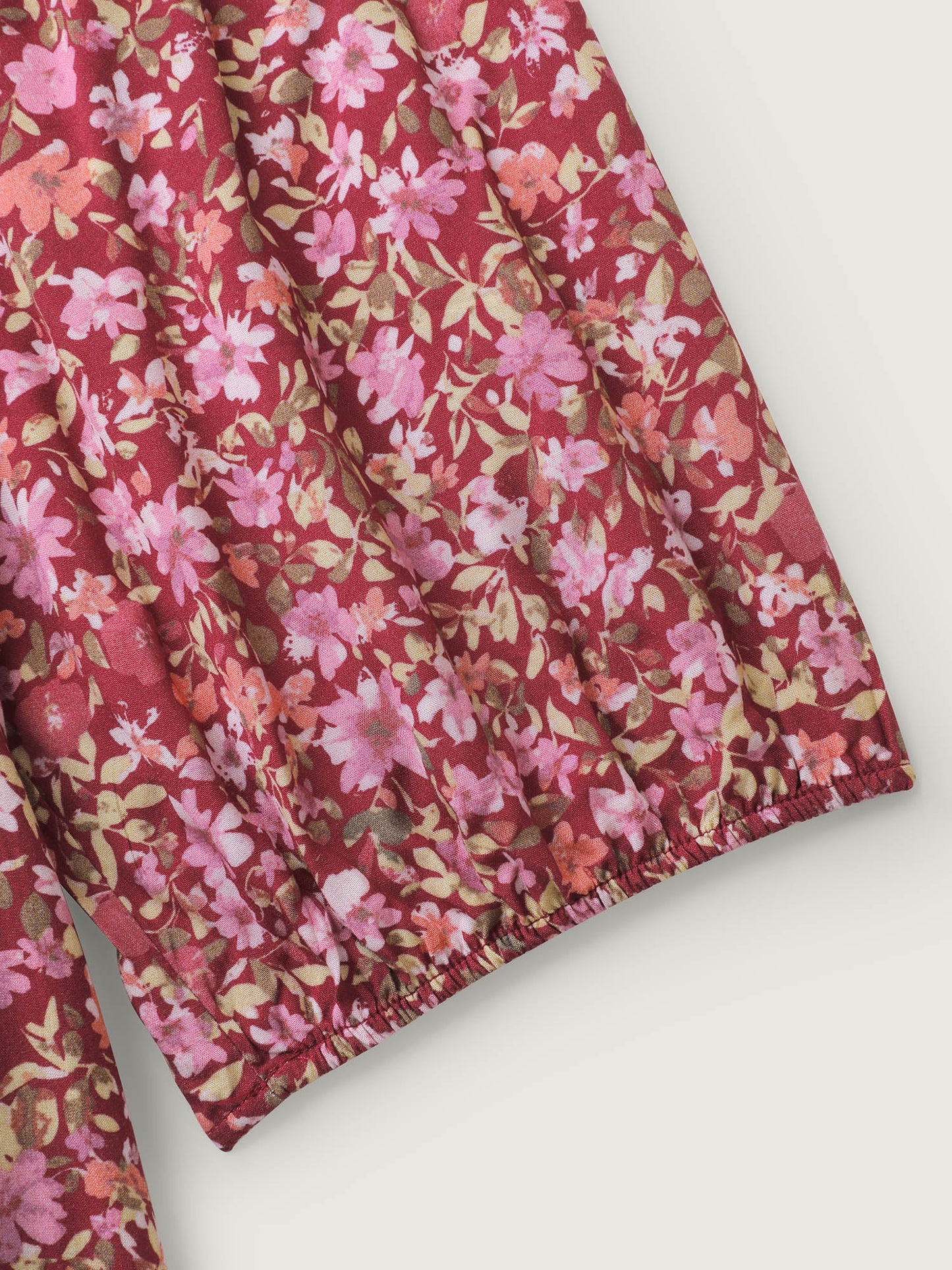 Fall Florals Gather Bust Button Maxi Dress