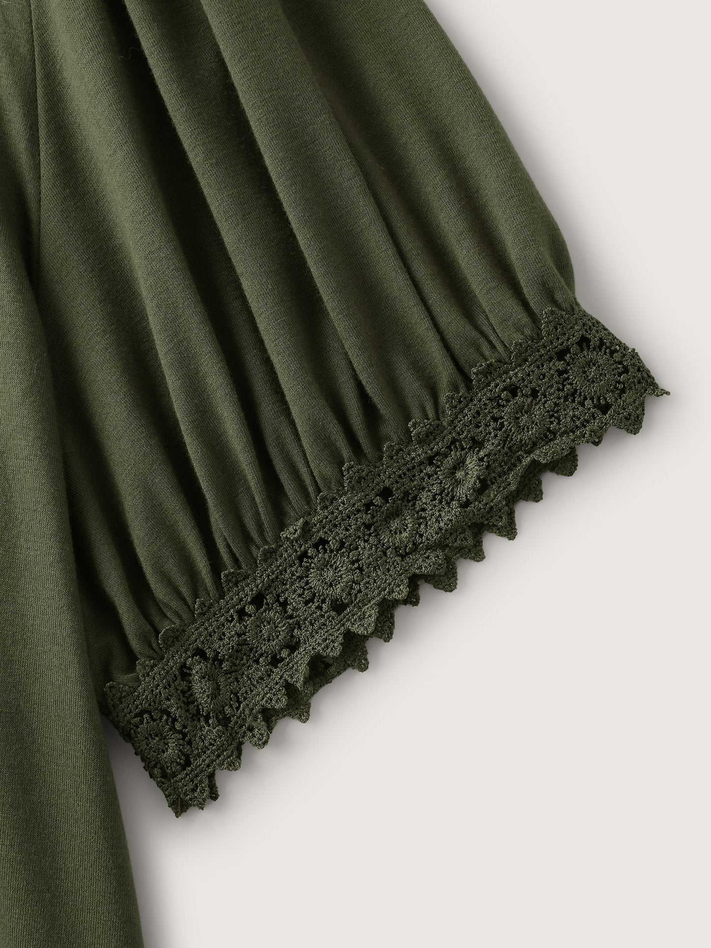 Floral Lace Back Trim T-Shirt