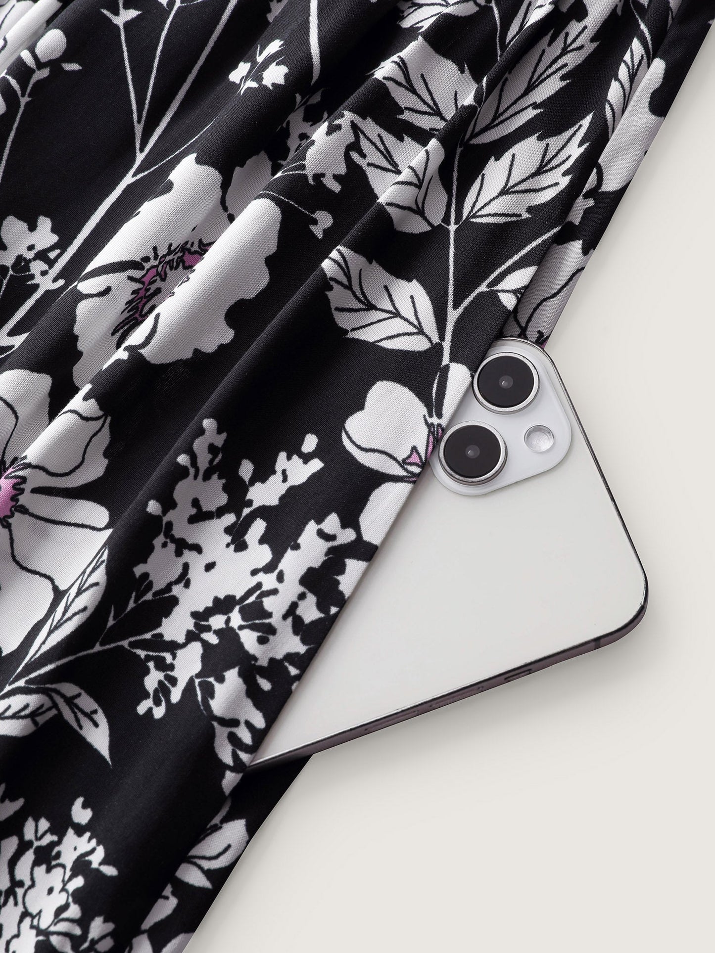 Rayon Floral Print Placket Maxi Dress
