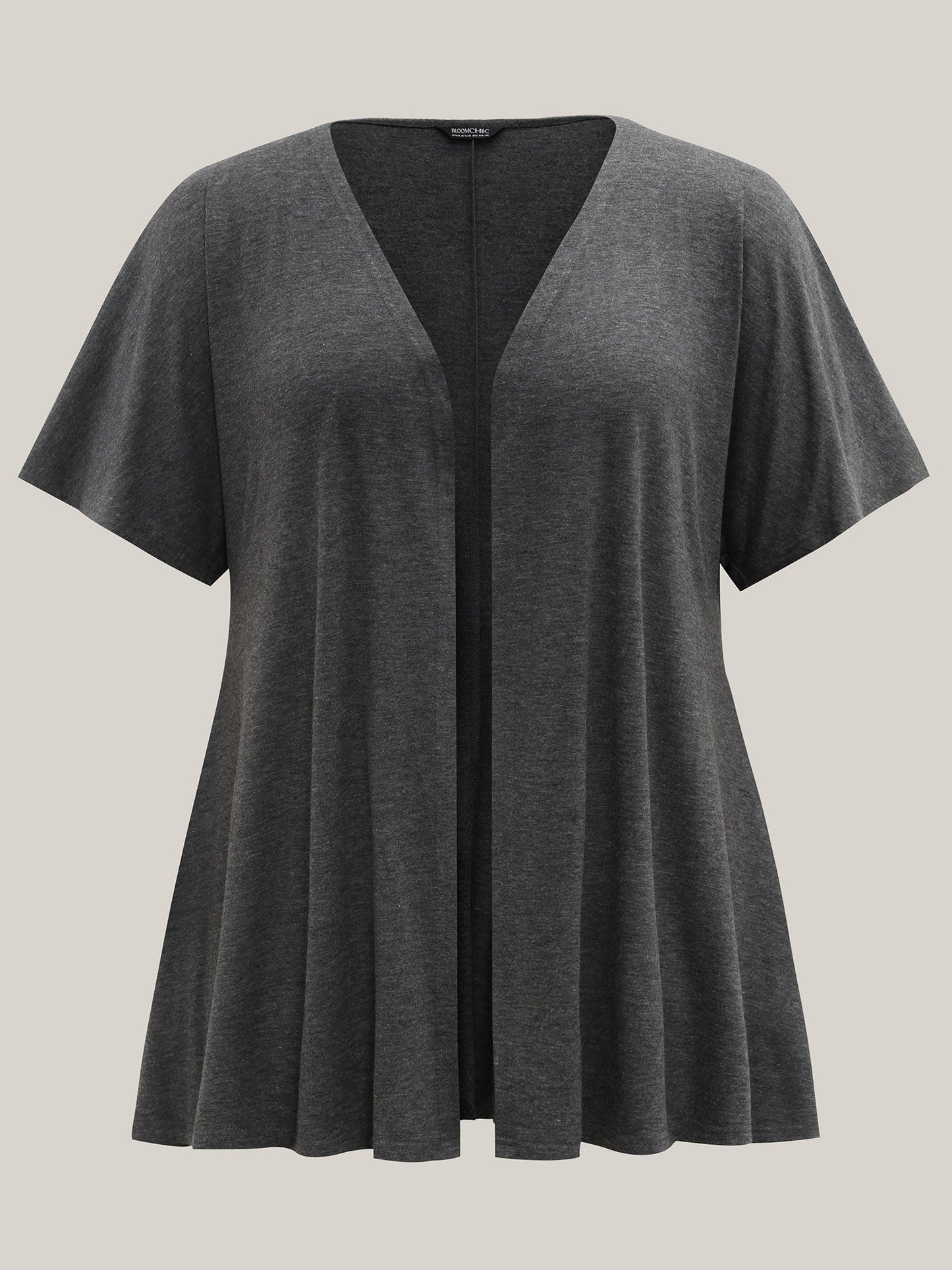Flared Sleeve Open-Front Kimono Cardigan