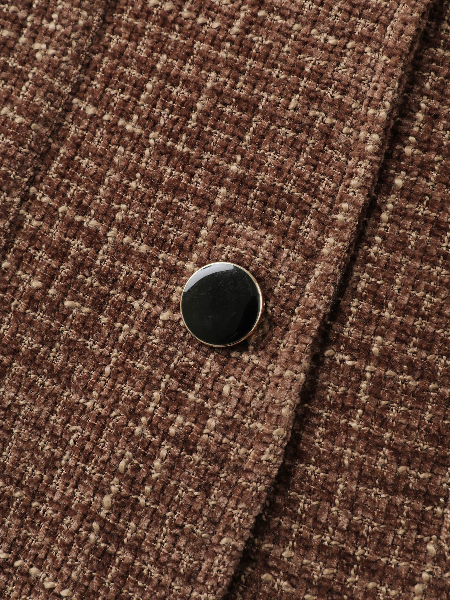 Flocked Textured Button Pockets Jacket