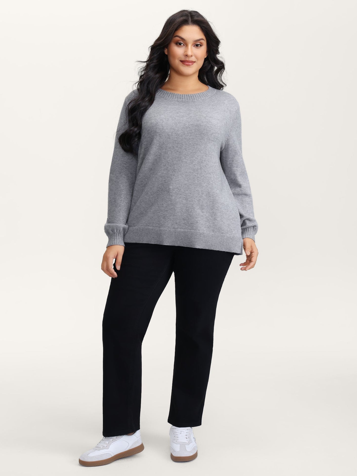 Bow Detail Ribbed Hem Pullover