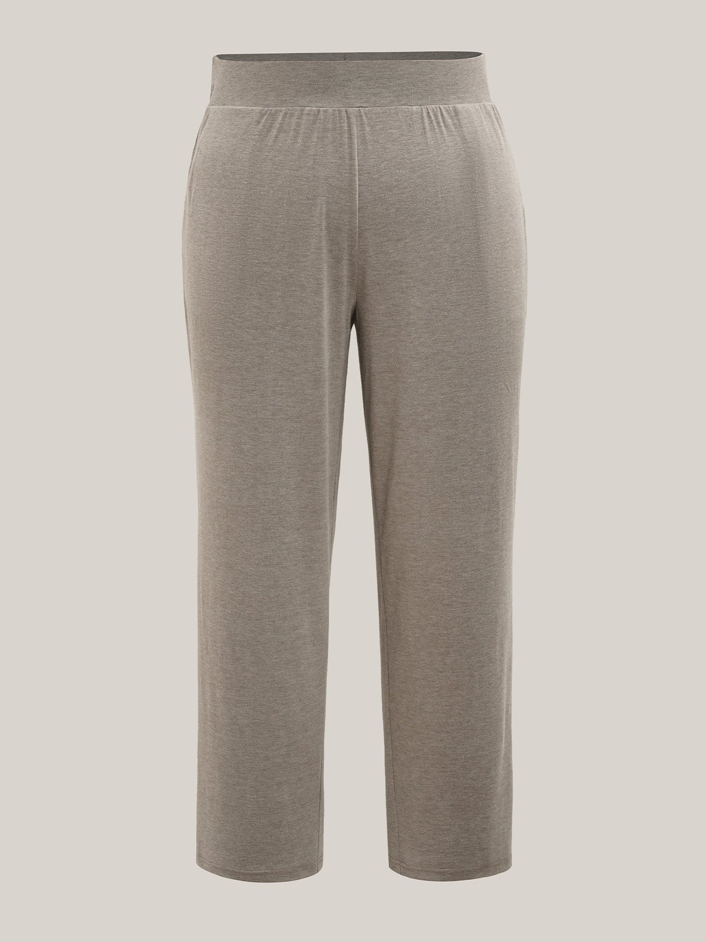Stretchy Waist Straight-Leg Lounge Bottoms