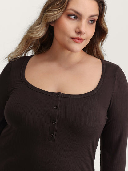 Supersoft Bodycon Fit Half-Placket T-Shirt