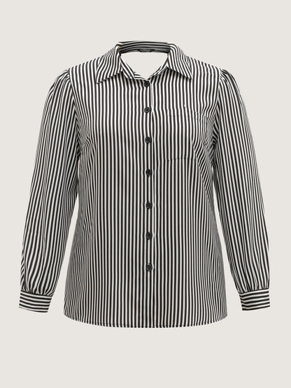 Striped Bow-Tie Button-Down Shirt