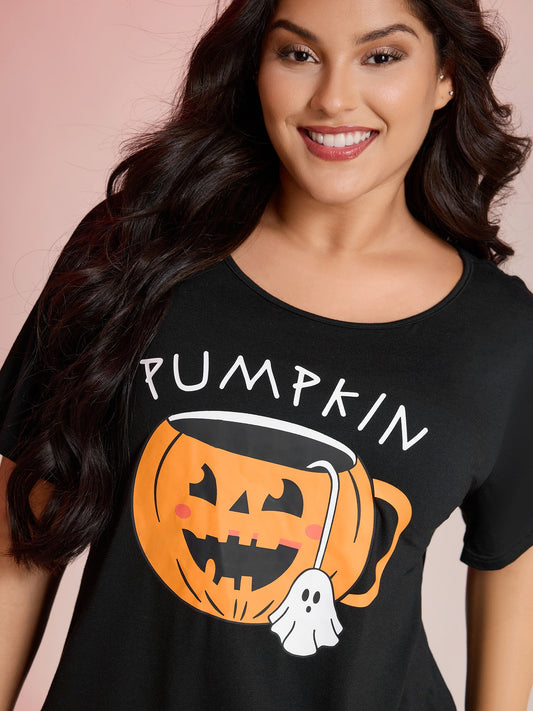 Pumpkin Ghost Contrast Loungewear Set