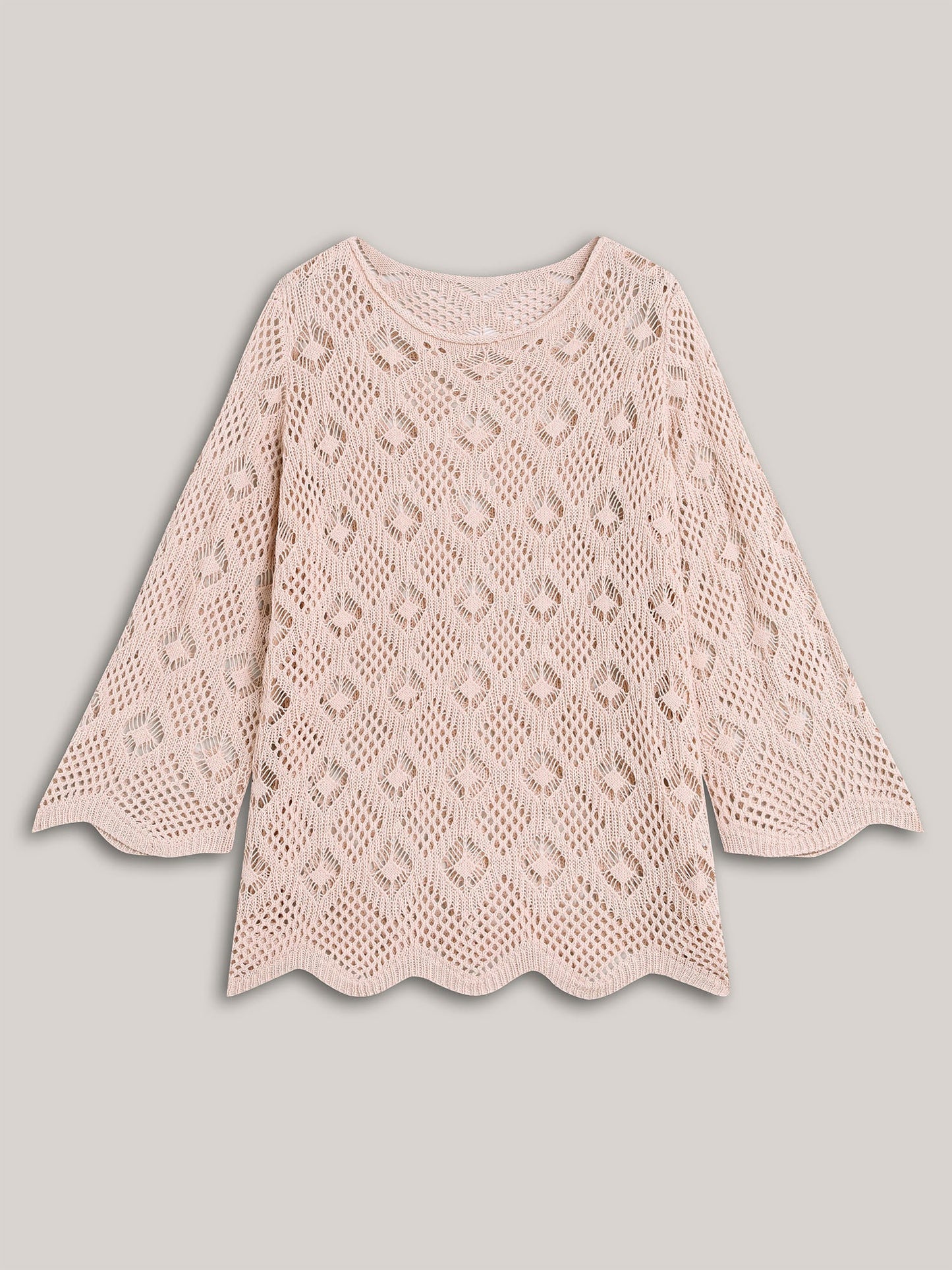 Cut Out Textured Feel Pullover