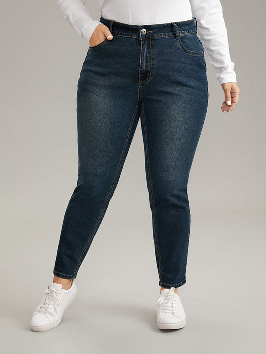 Dark Wash High Stretch Skinny Jeans
