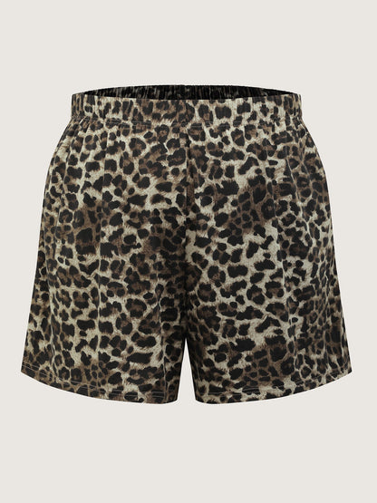 Leopard Print Contrast Lounge Set