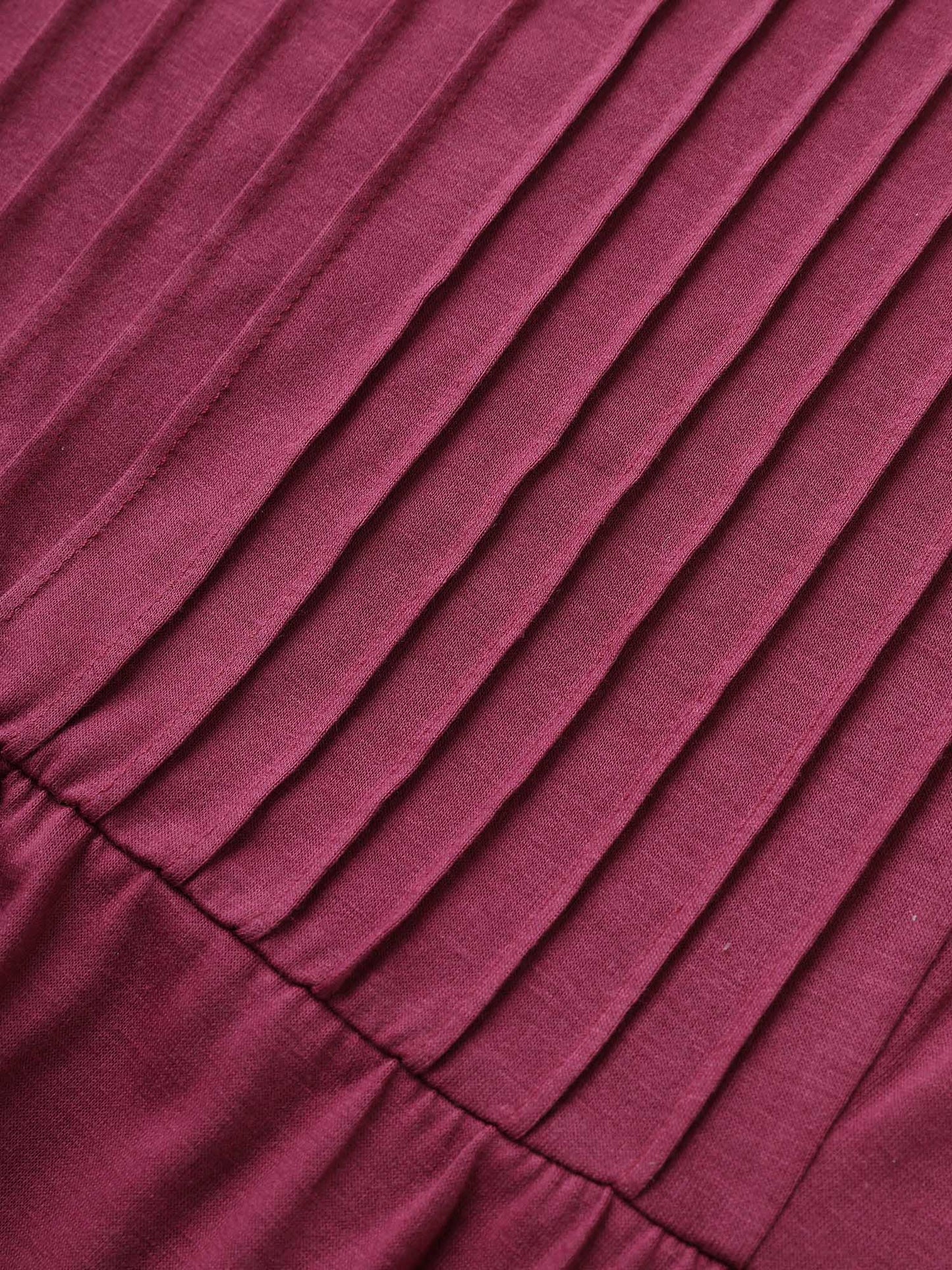 Supersoft Essentials Plain Pleated Patchwork Ruffle Hem Dress