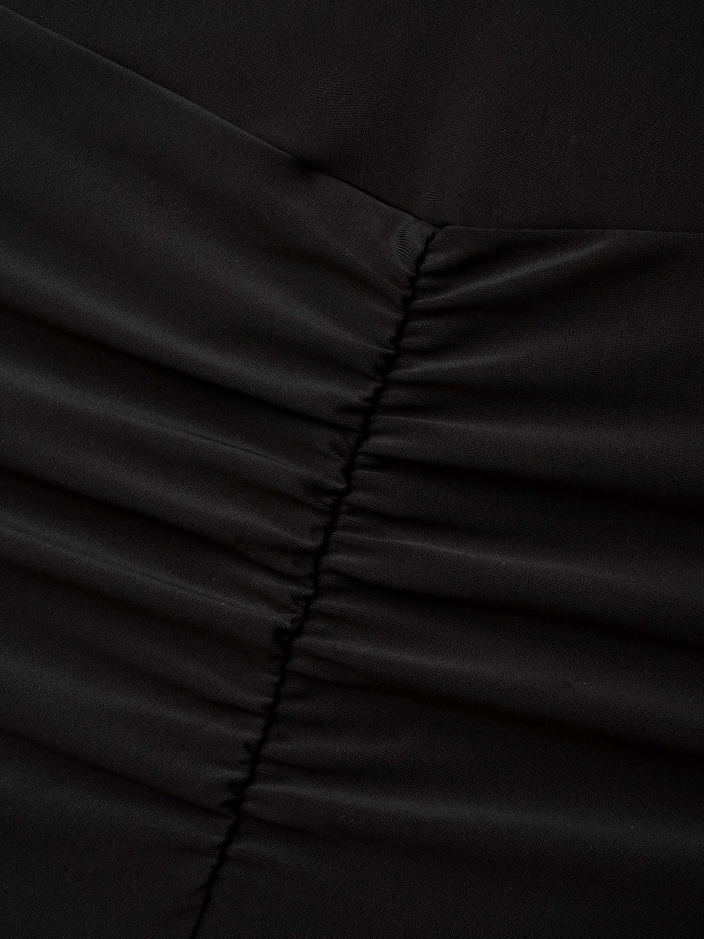 High-Waisted Ruched Pocket Swim Bottoms