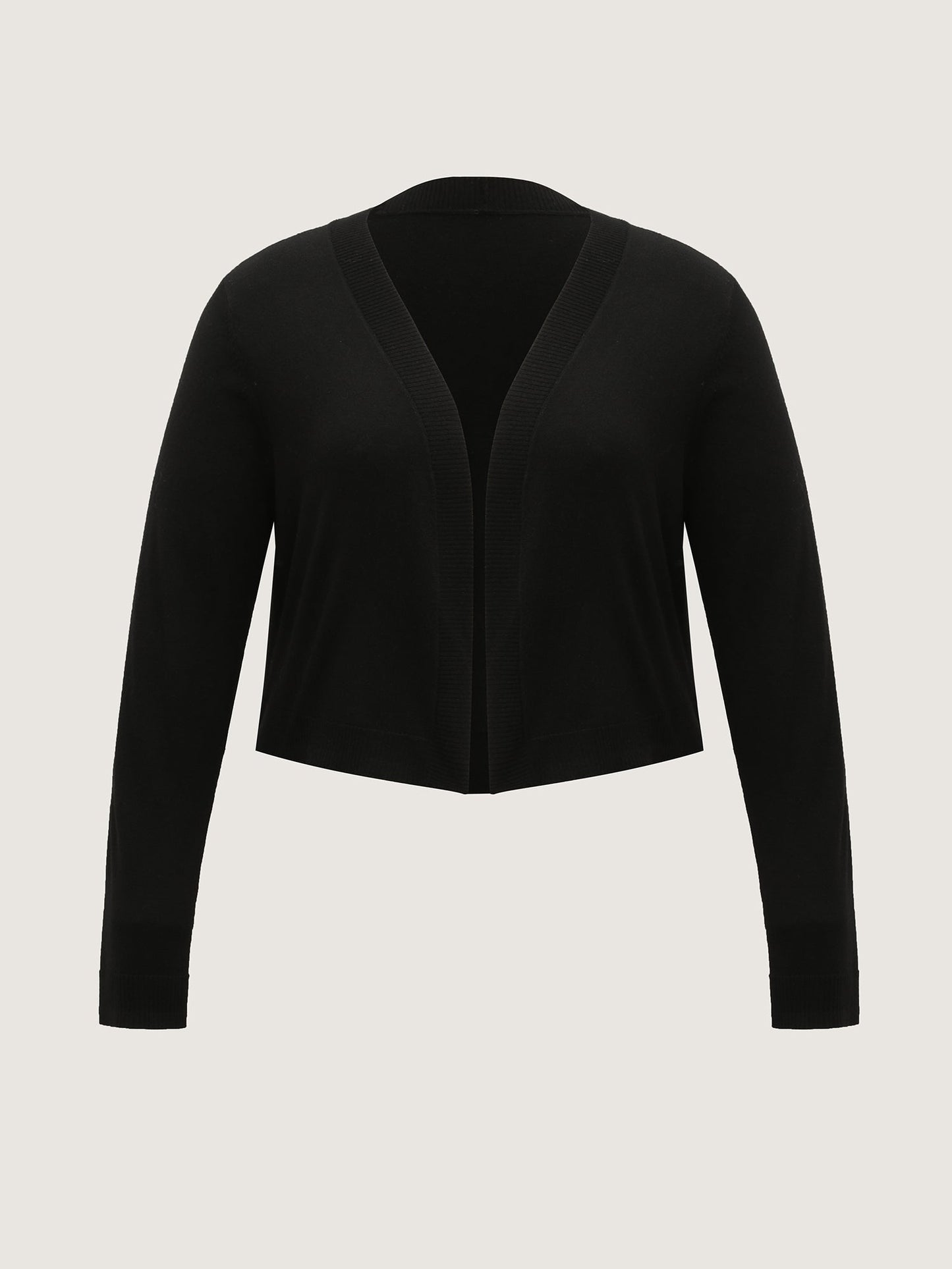 Woolen Blend Cropped Knit Cardigan