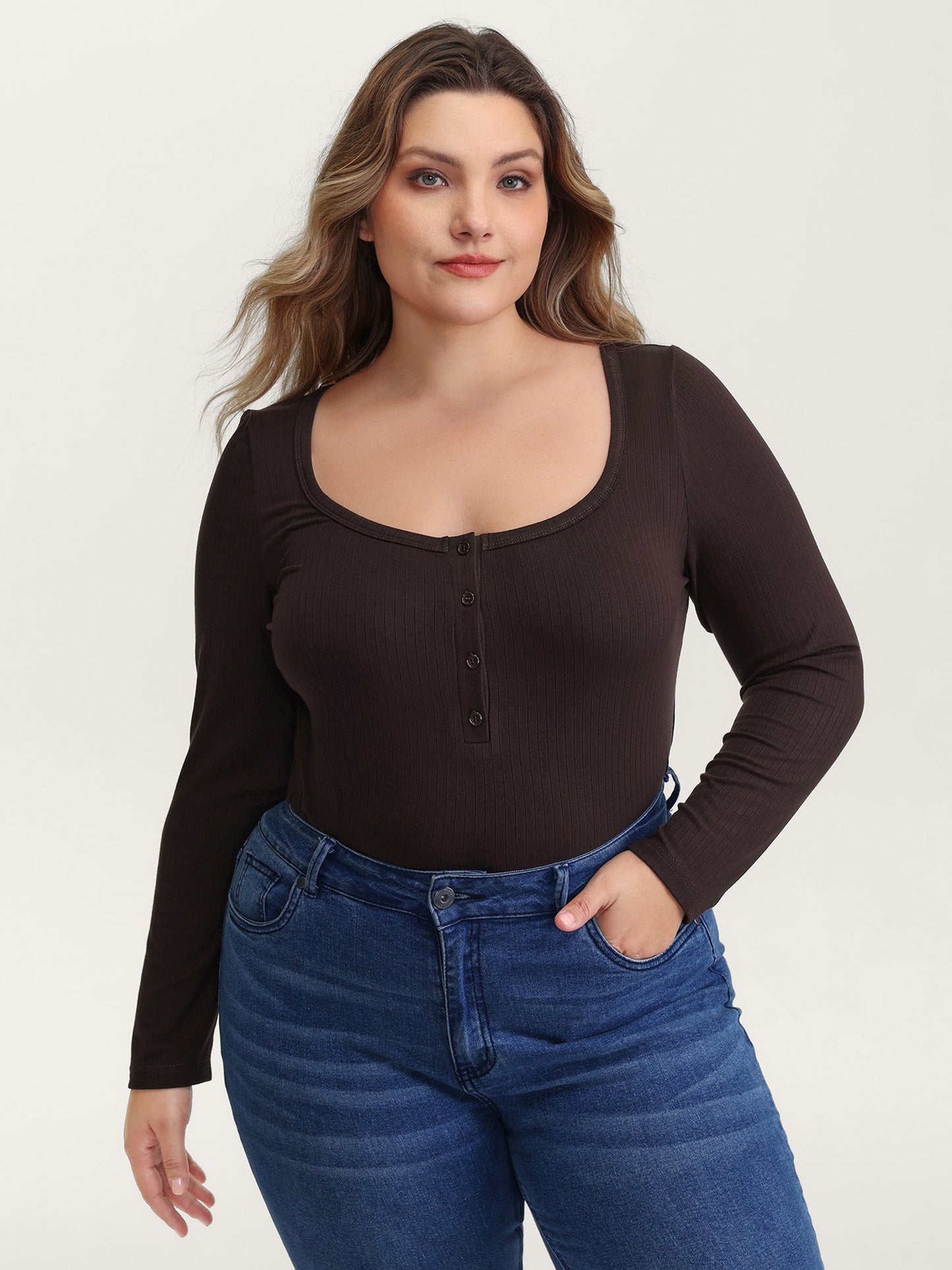 Supersoft Bodycon Fit Half-Placket T-Shirt