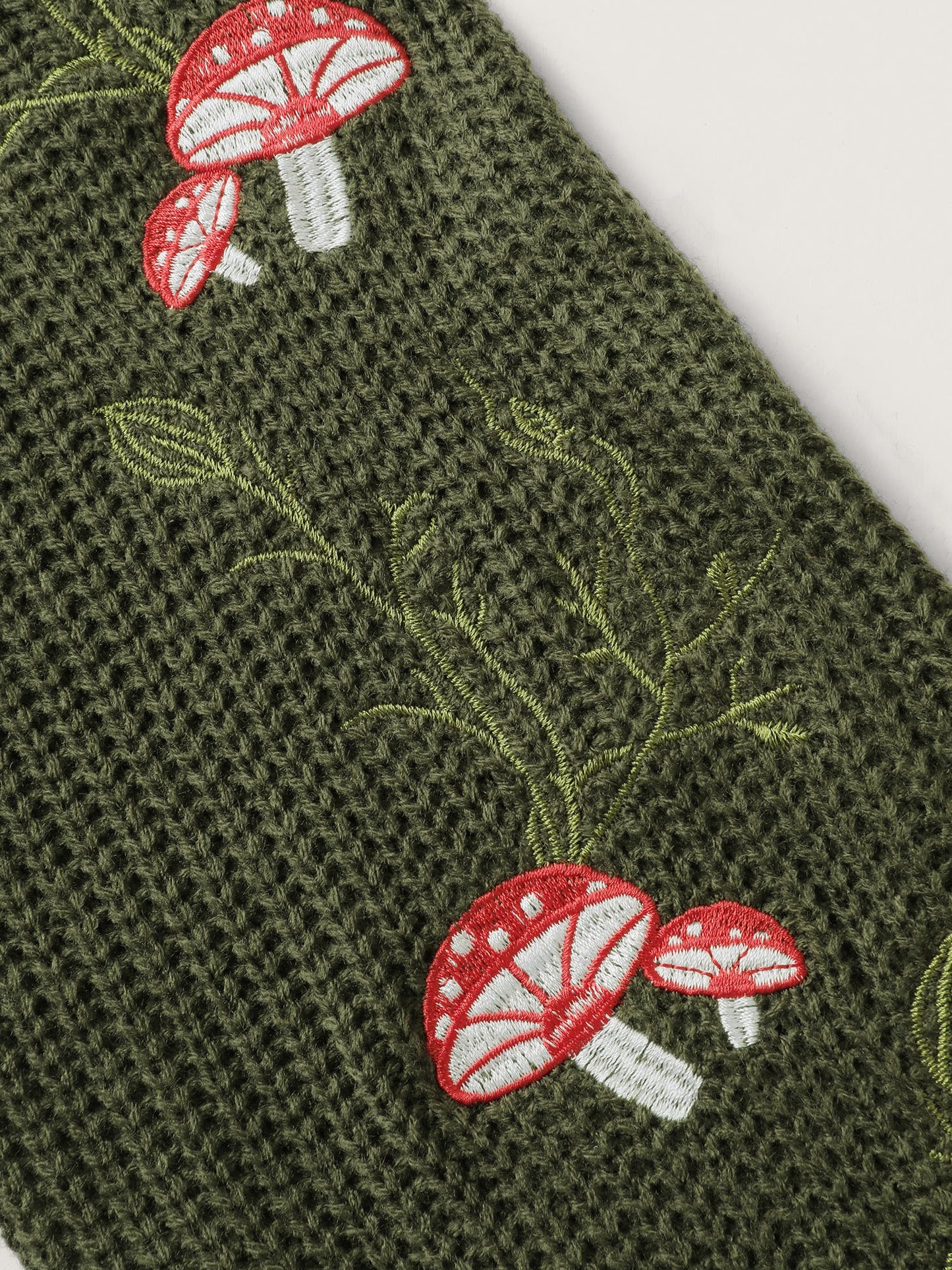 Mushroom Halloween Embroidery A-Line Pullover