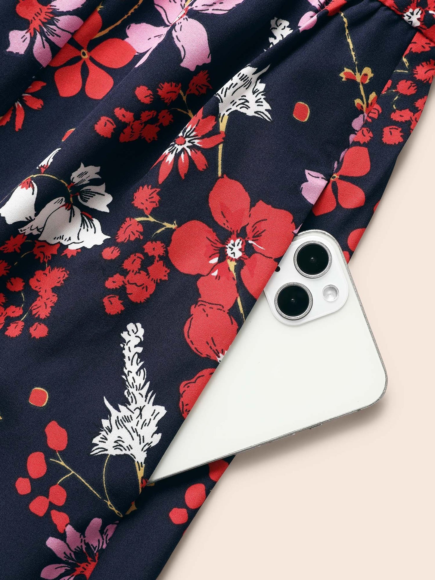 Floral Print Split Hem Sleeveless Dress