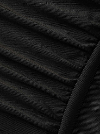 Rubber Waist Handkerchief Hem Swim Bottoms