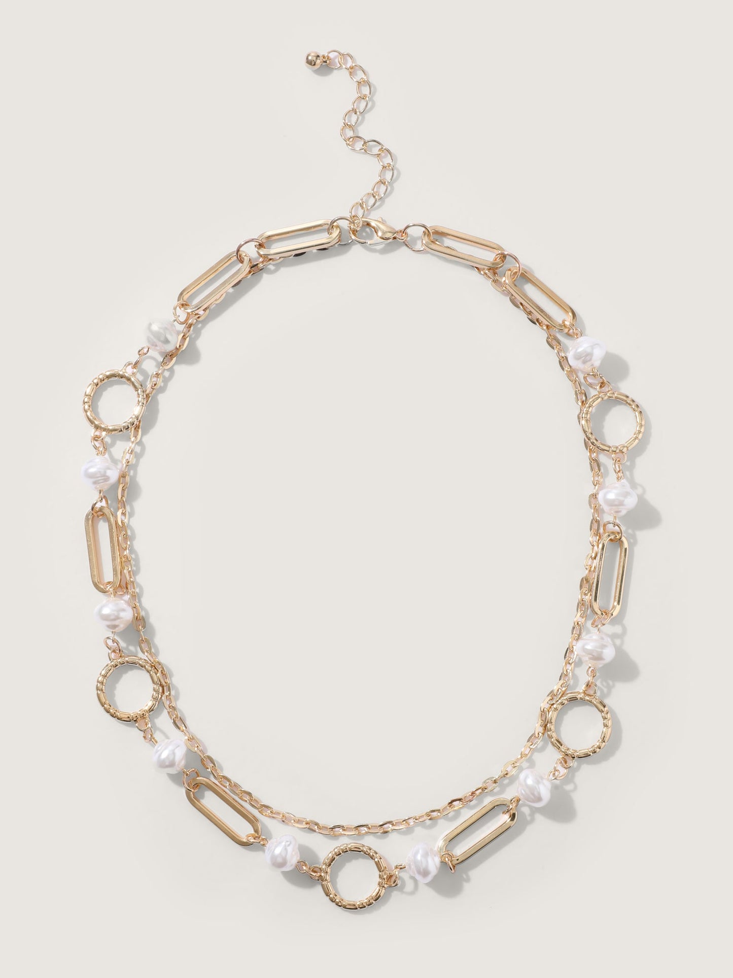 Tassel & Rhinestone Charm Layered Necklace