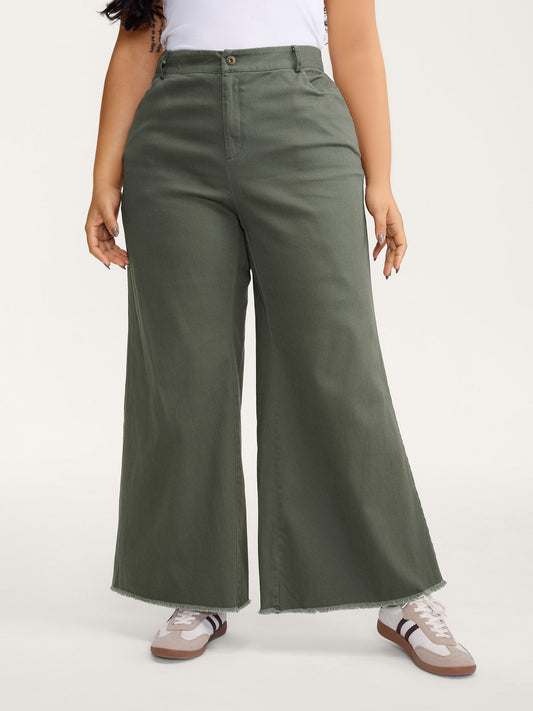 Vintage Wash Flared Hem Bootcut Pants