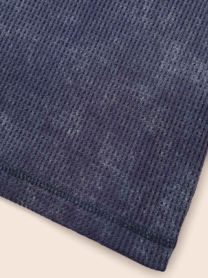 Waffle Weathering Front Placket T-shirt