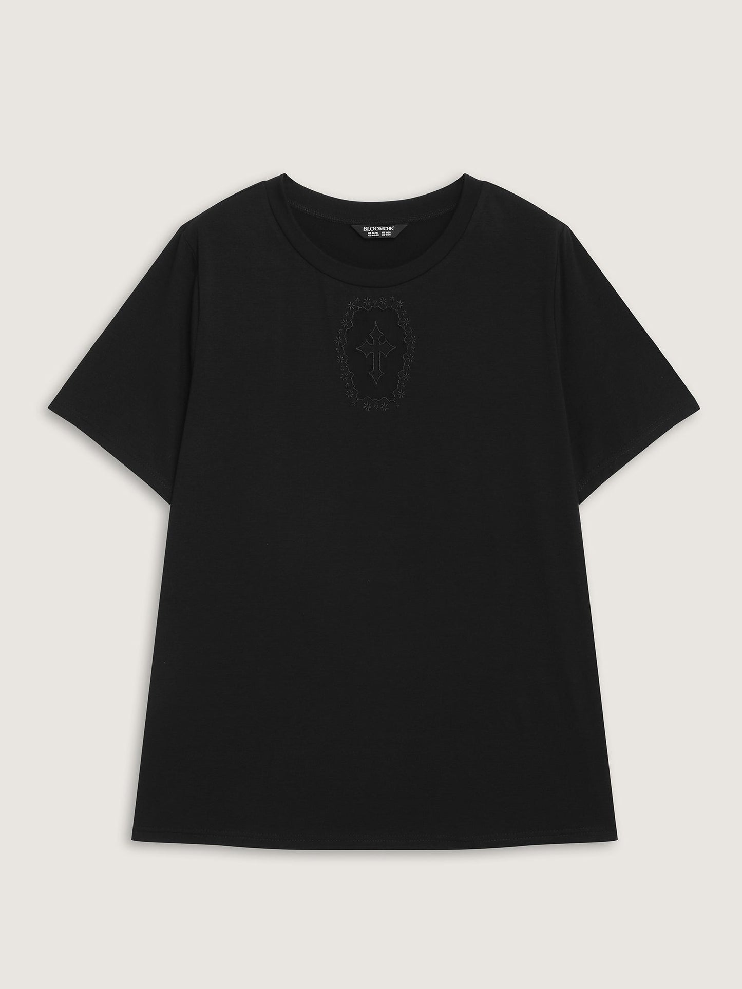 Tarot Card Pattern Lace Cut-Out Top
