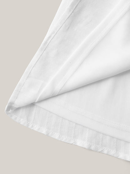Textured Pleated Bodice Plain Blouse