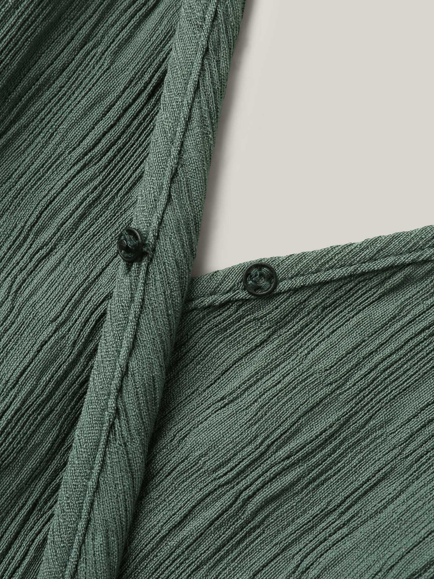 Textured Plain Pockets Wide-Leg Jumpsuit