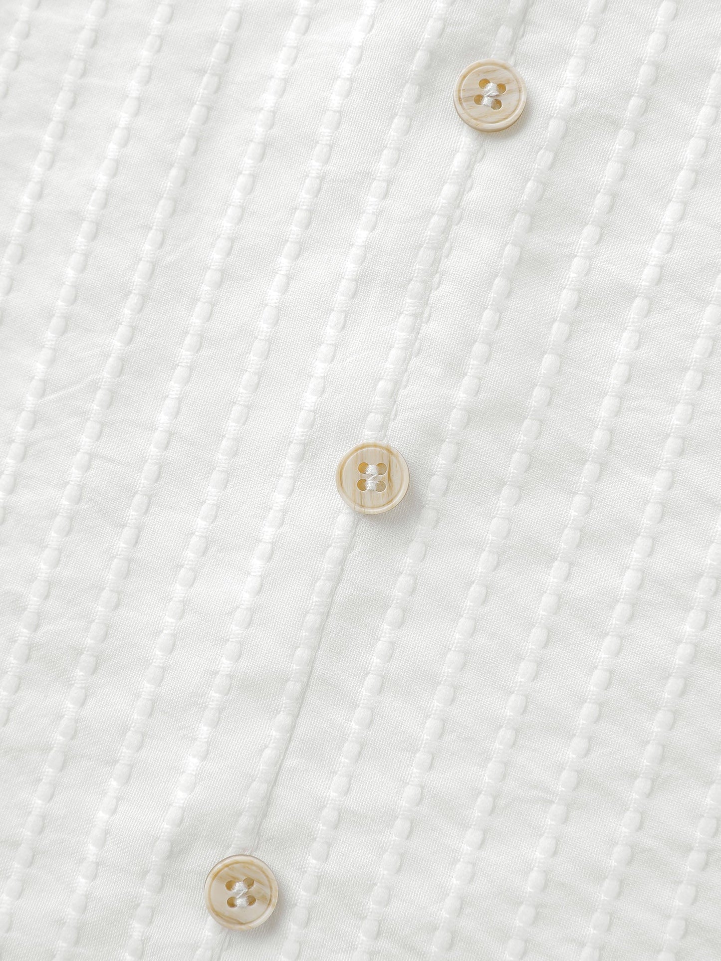 Textured Doll-Collar Button Detail Blouse