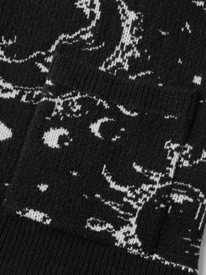 Halloween Elements Button Knit Cardigan