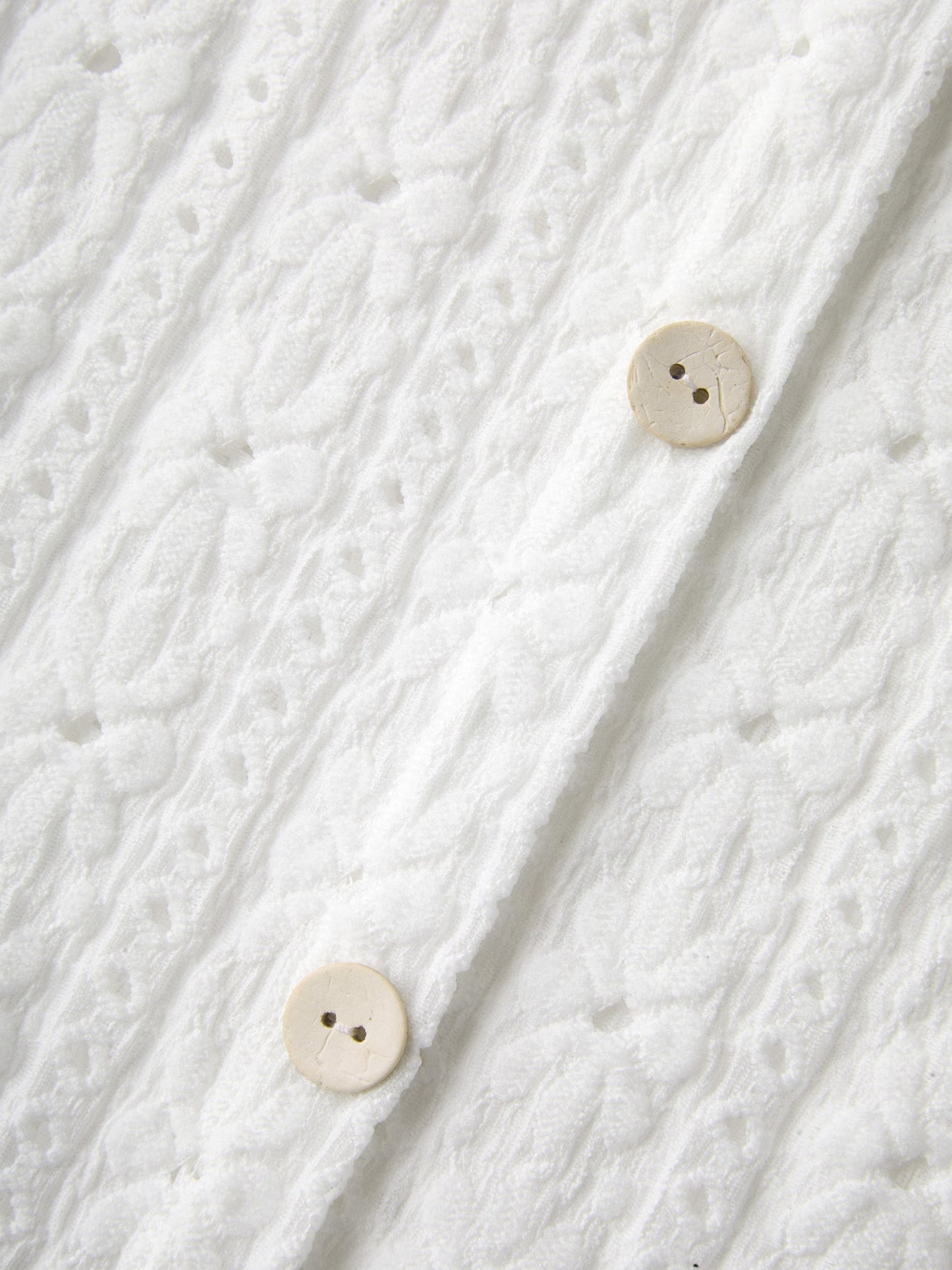 Floral Eyelet Trim Ruffled Hem Top