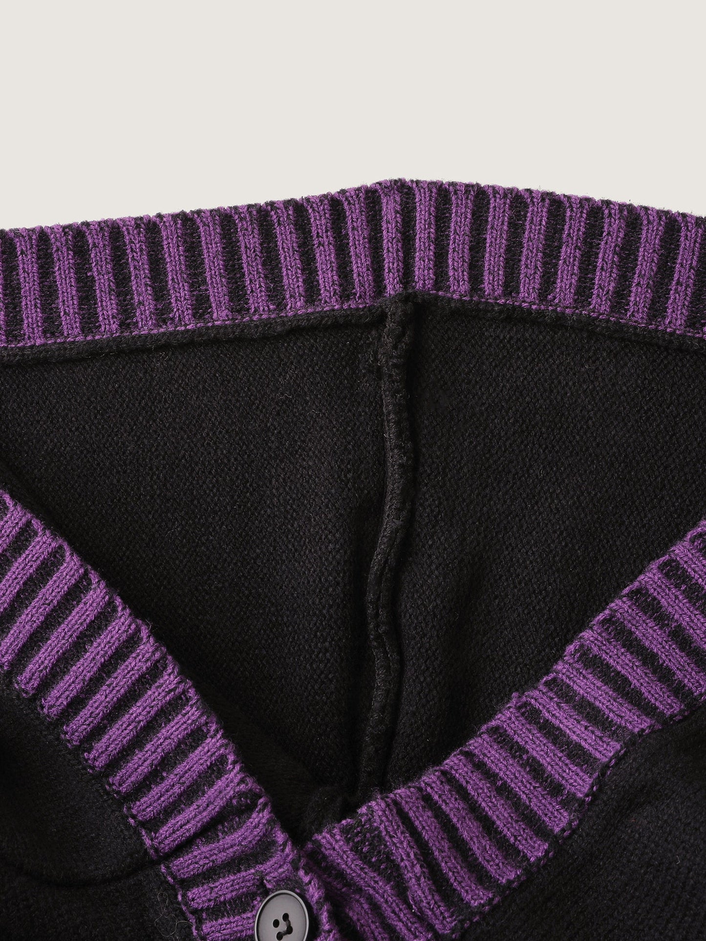 Stripes Sleeve Contrast Hooded Cardigan
