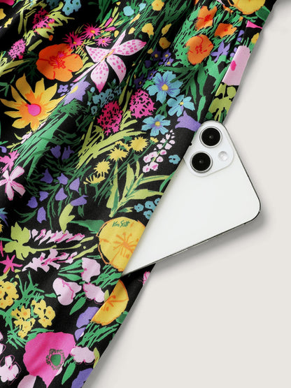 Floral Print Pockets Flowy Maxi Dress