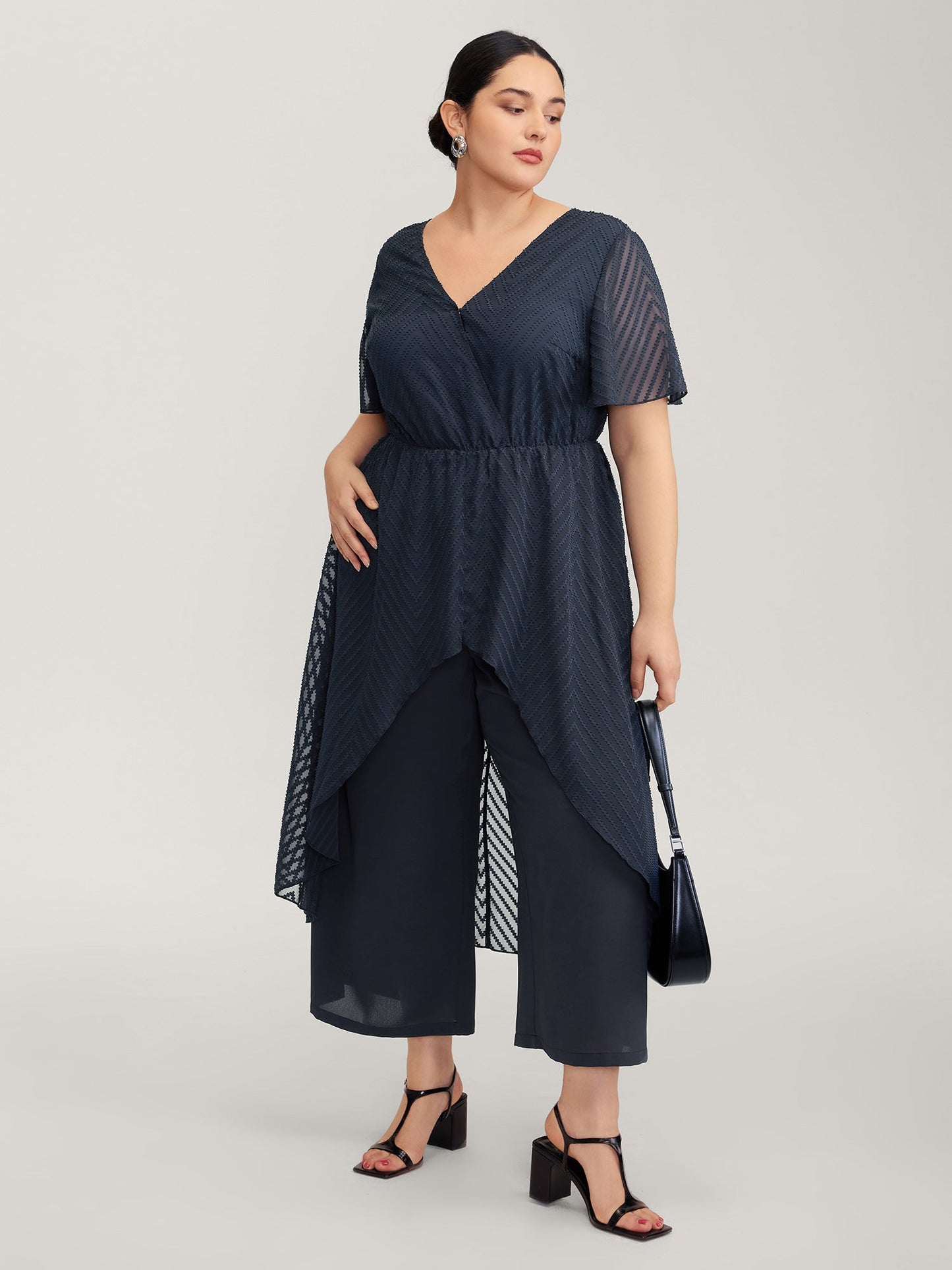 2-in-1 Tummy-Friendly Ruffled Jumpsuit