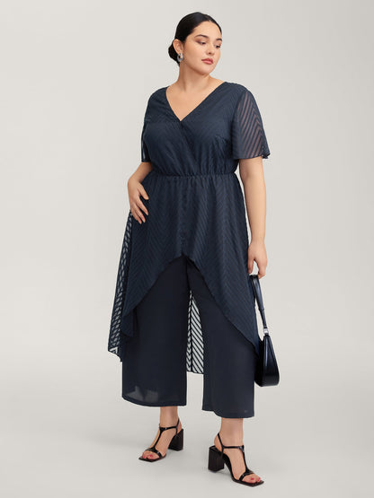 2-in-1 Tummy-Friendly Ruffled Jumpsuit