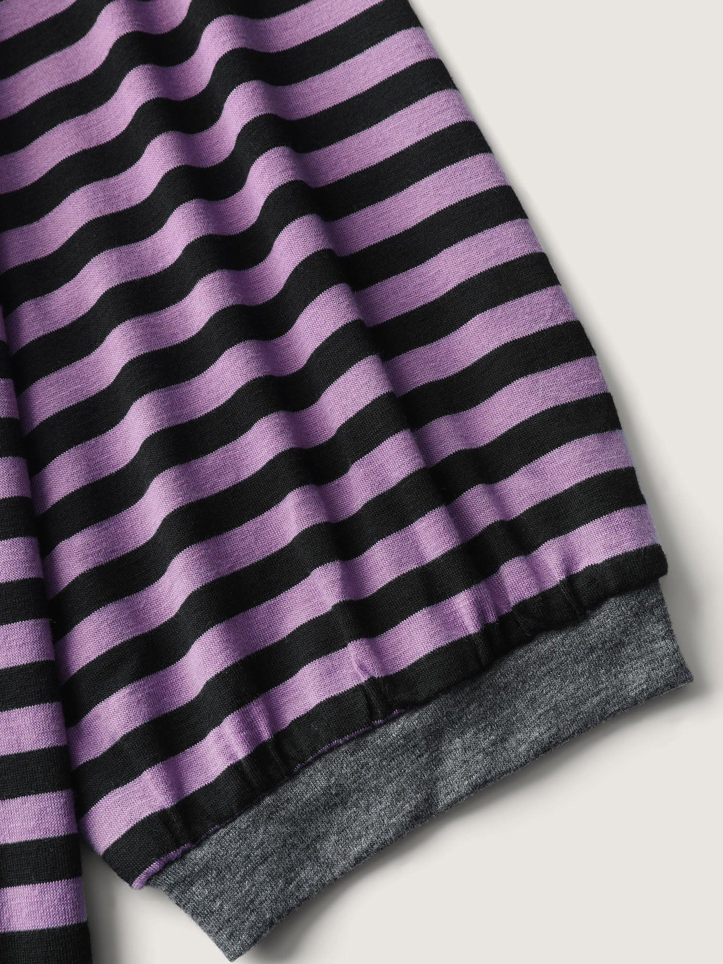 Stripe Color Contrast Stretchy T-Shirt